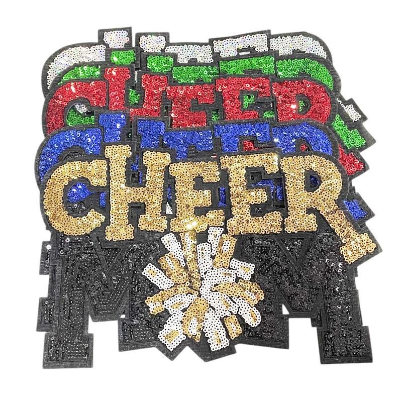 CHEER MOM Sequin Iron On Patch
